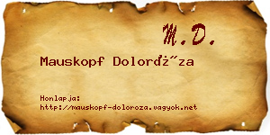 Mauskopf Doloróza névjegykártya